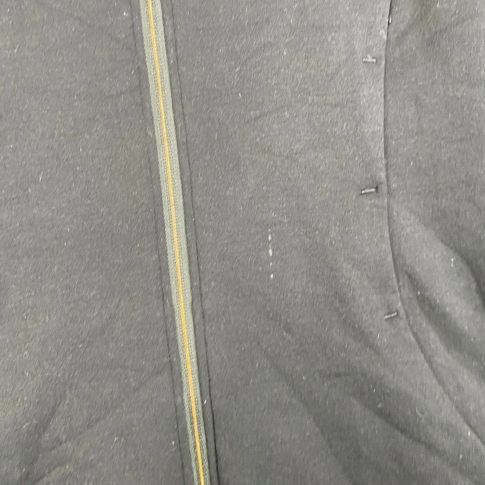Lululemon Scuba Full Zip Hoodie Black Grey Colorblock Thumbholes Size 8